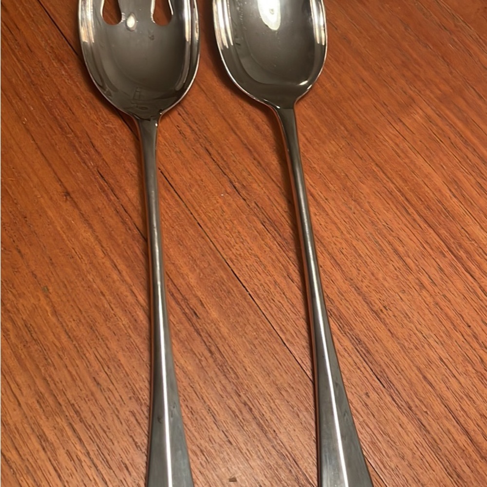 Silver plated 13” serving set. Serving spoon and Fork